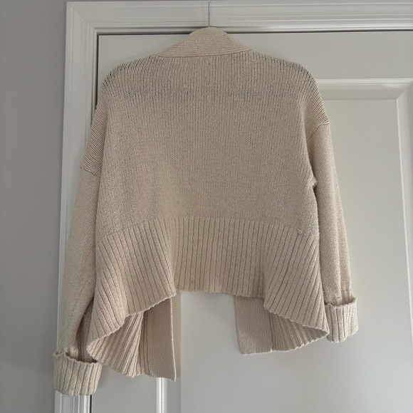 Abercrombie & Fitch Women’s Cream Open-Front Cardigan Sweater - Picture 5 of 6